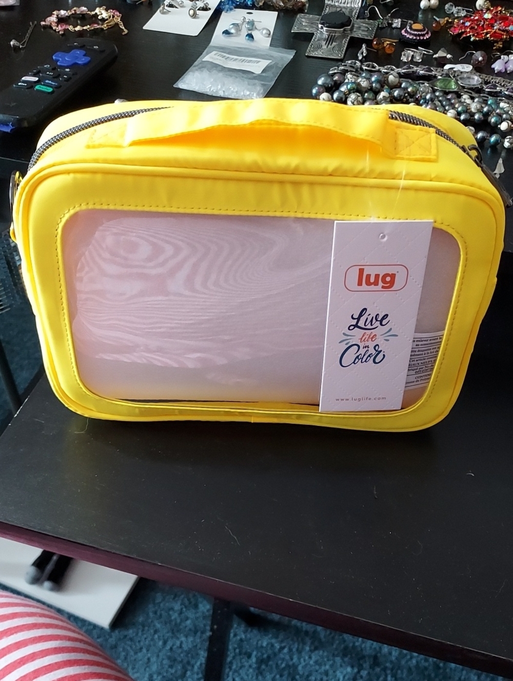 lug Yellow Clear-Front Travel Cosmetic Pouch